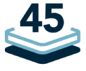 Logo with the number 45 and a blue and white design