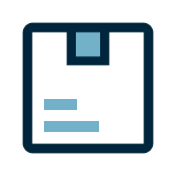 Icon of a floppy disk with a blue background